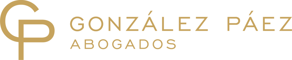 Logo González Páez Abogados - horizontal dorado