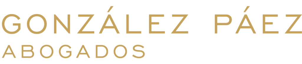 Logo González Páez Abogados - horizontal dorado