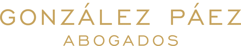 Logo González Páez Abogados - vertical dorado