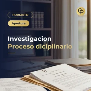 Formato de Apertura de Investigación - Proceso Disciplinario